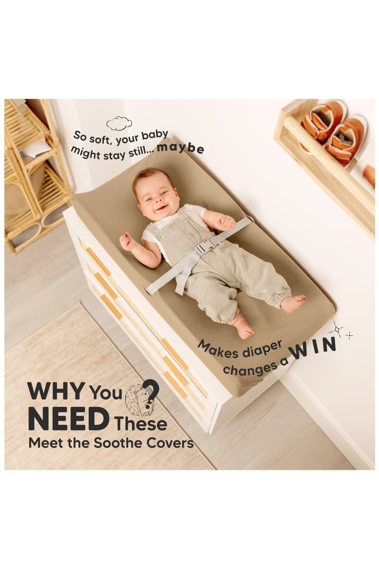 2-Pack Soothe Changing Pad Covers, Alternate, color, Pecan