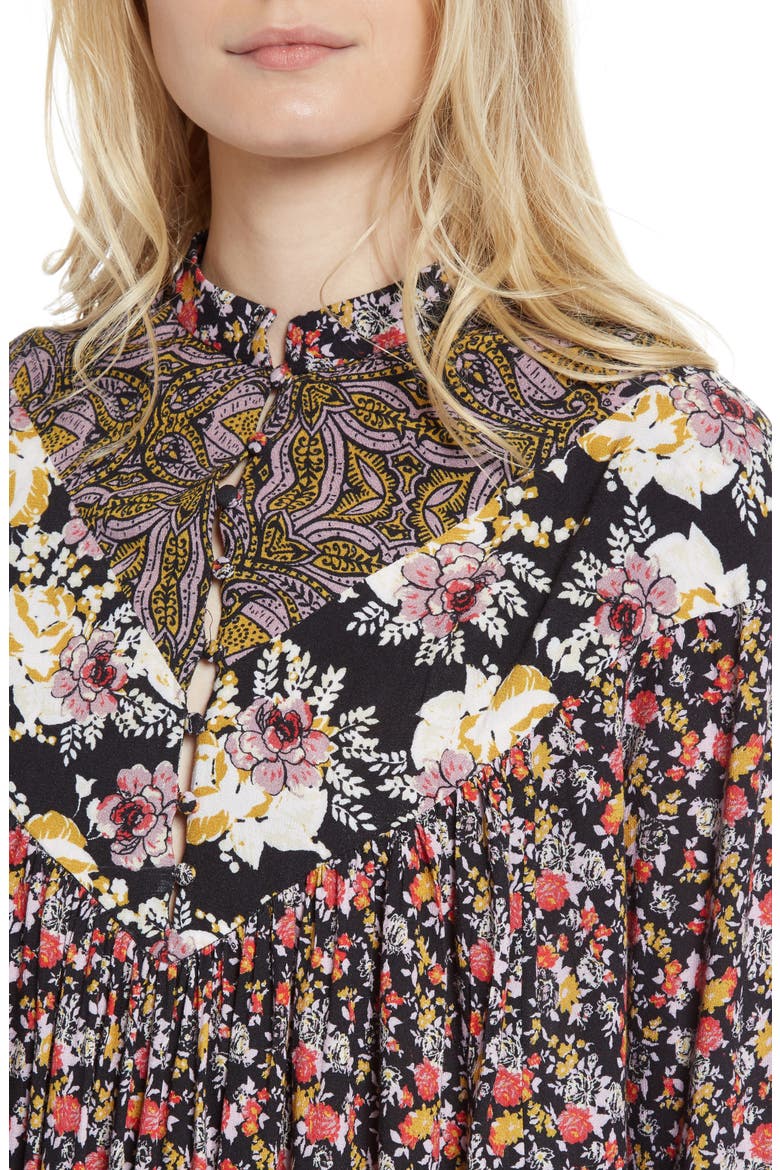 Wildflower Fields Tunic, Alternate, color, BLACK