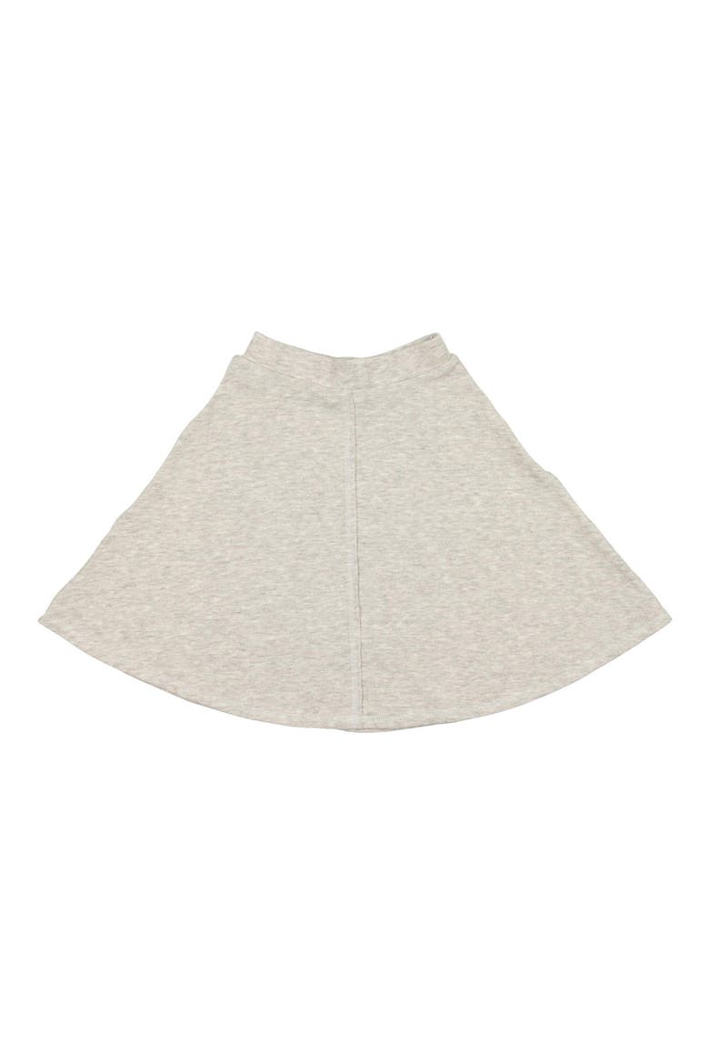 Kids' Knit Circle Skirt, Main, color, HEATHER WHITE