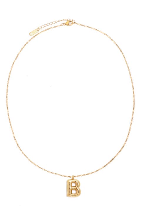 Bubble Initial Necklace