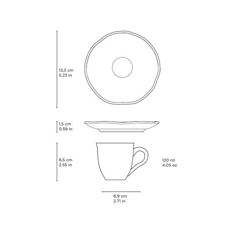Coffee Cup & Saucer - Set of 6