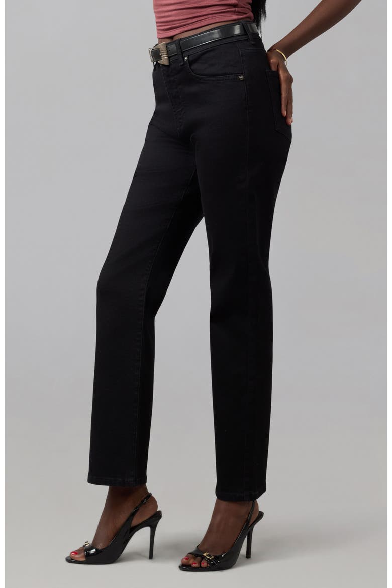 Denver High Rise Straight Jeans, Alternate, color, Black