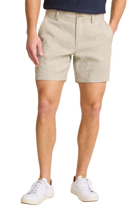 Beach Coast 7-Inch Flat Front Linen
Cotton Shorts (Regular
Big)