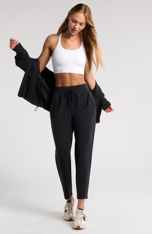 Shop Zella Ultra Soft Knit High Waist Ankle Pants In Black