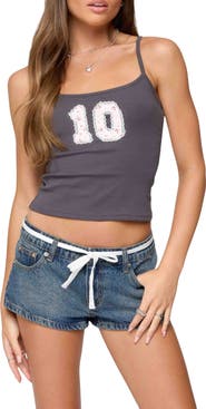 EDIKTED 10 Patch Stretch Cotton Camisole