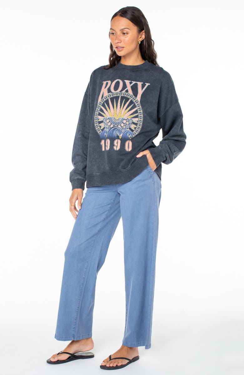 Roxy Lineup Oversize Graphic Sweatshirt, Alternate, color, 