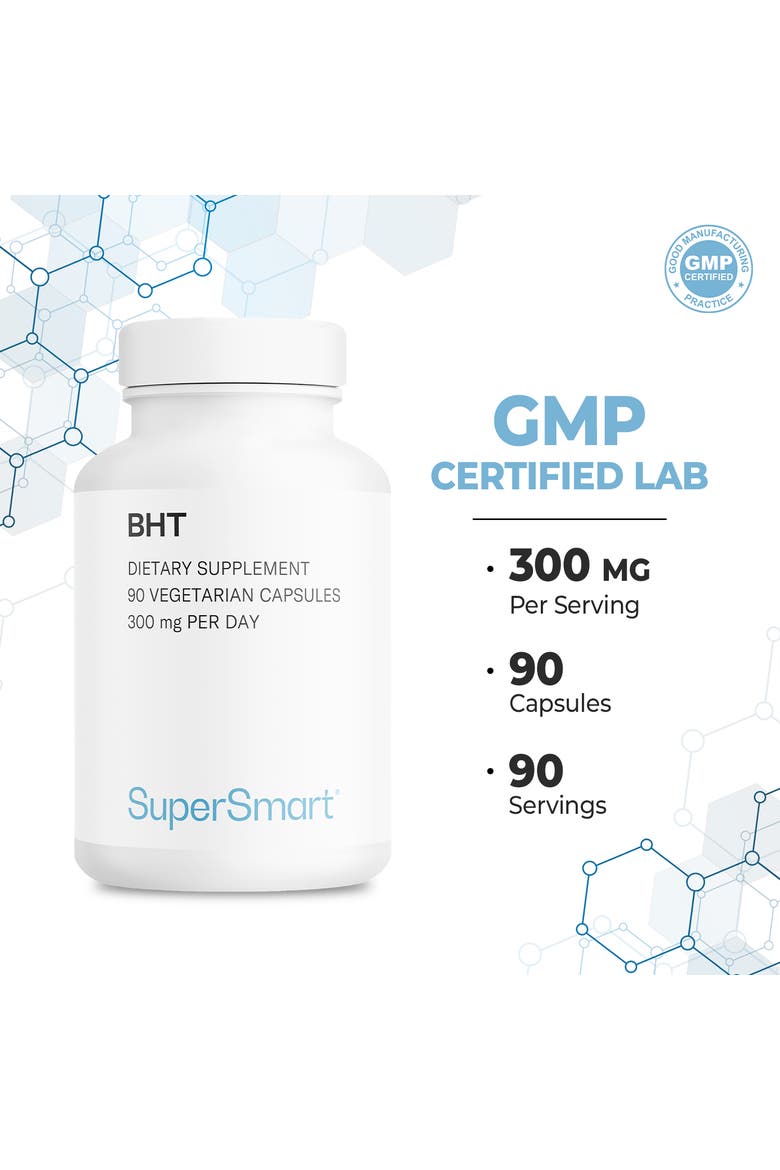 BHT Supplement 300mg per Day, Alternate, color, None