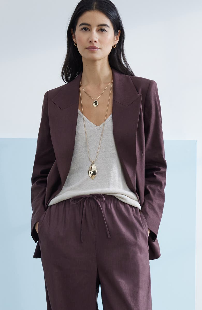 Nordstrom Layered Organic Teardrop Necklace, Alternate, color, Gold