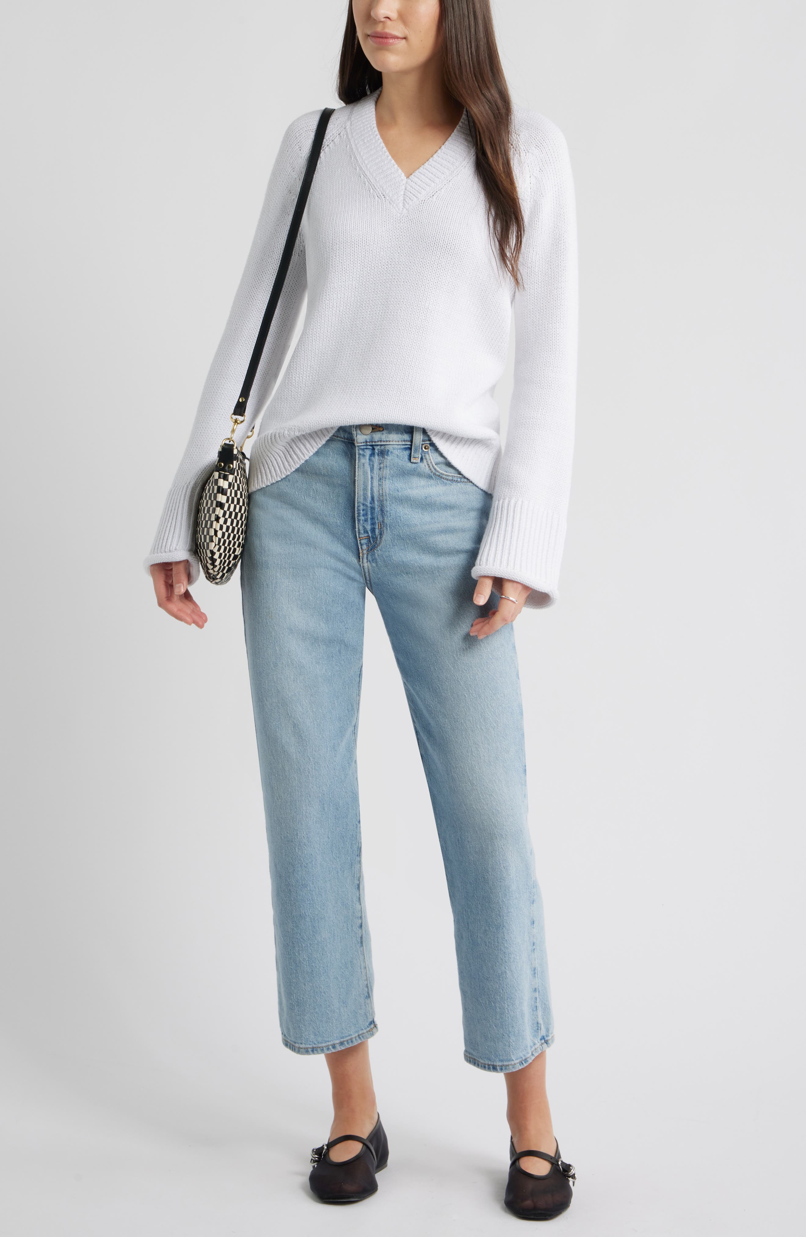 Oversize V-Neck Cotton Sweater - image 4