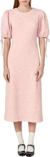 knee length dresses for ladies Puff Sleeve Midi Dress – English Factory main image 1