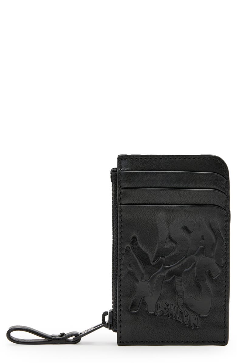 AllSaints Orlando Isamu Leather Wallet, Main, color,