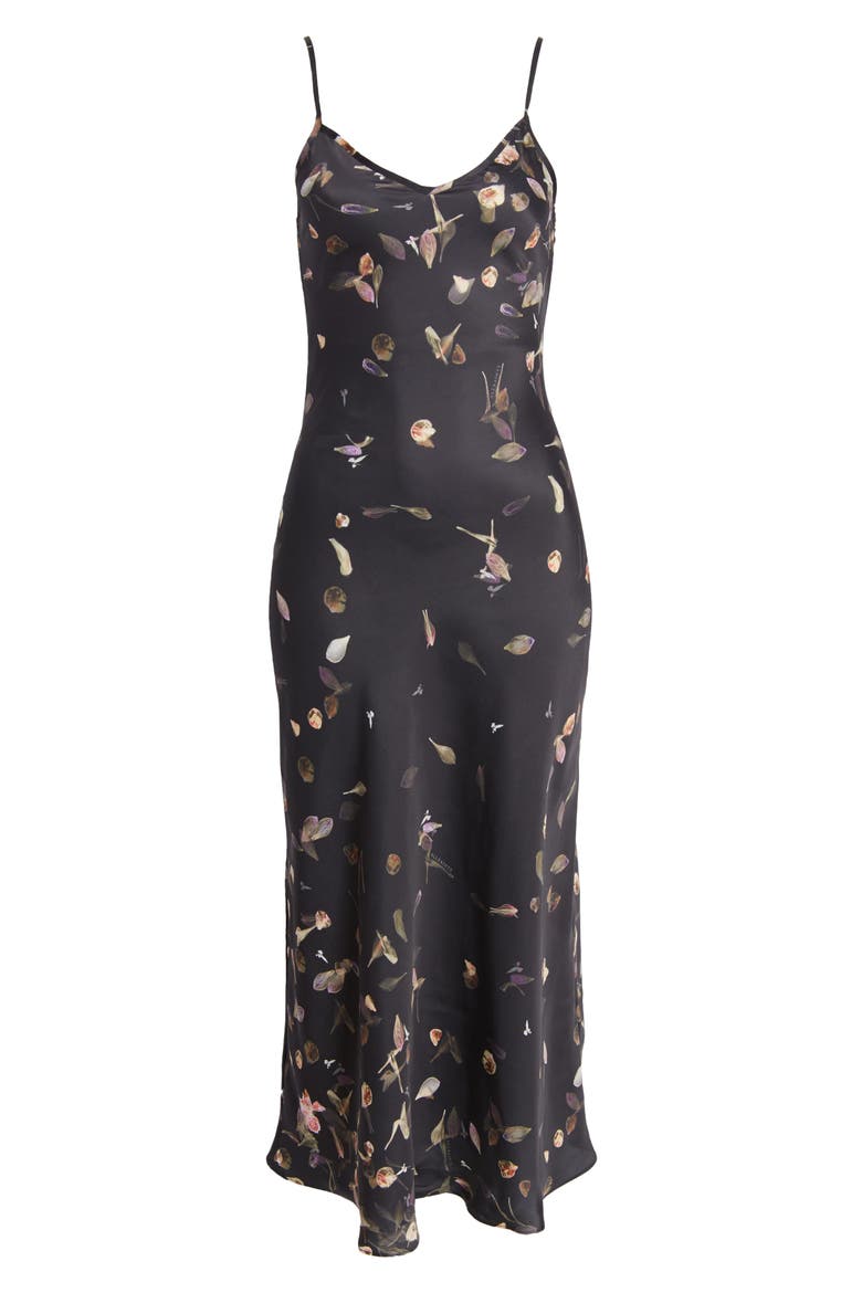 Bryony Mutare Floral Print Slipdress, Alternate, color, BLACK