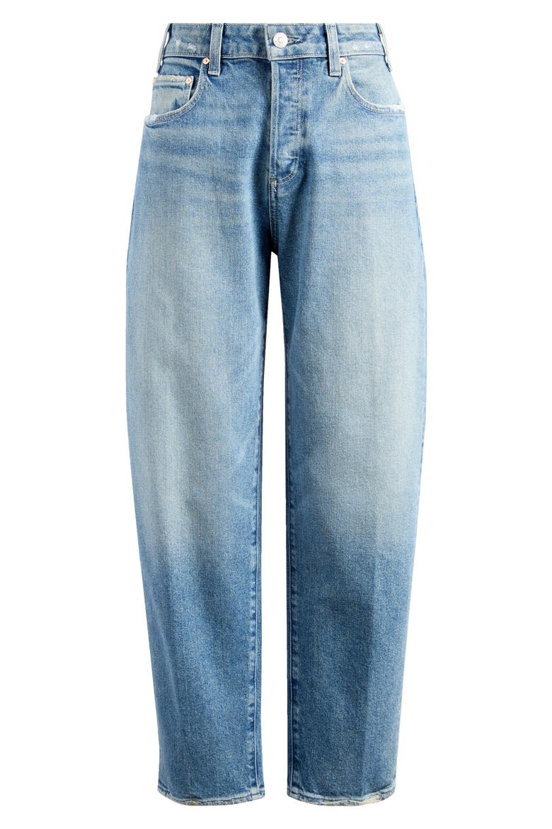 Alexis High Waist Ankle Barrel Jeans, Alternate, color, CATS MEOW DISTRESSED