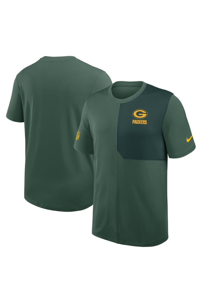 Men's Nike Green Green Bay Packers Sideline UV Performance Coach Shirt, Alternate, color, Green