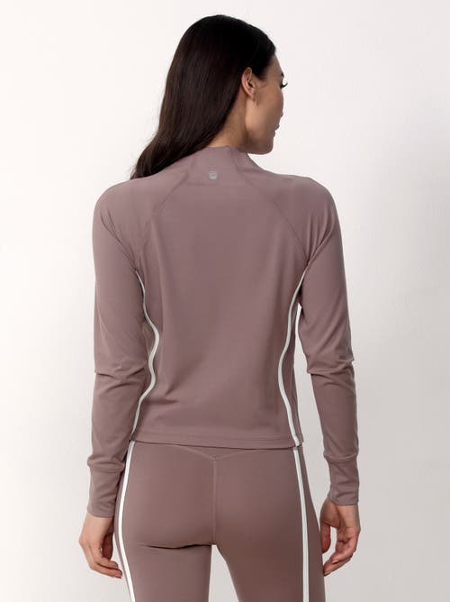 Single Stitch Active Full Zip Jacket In Brown