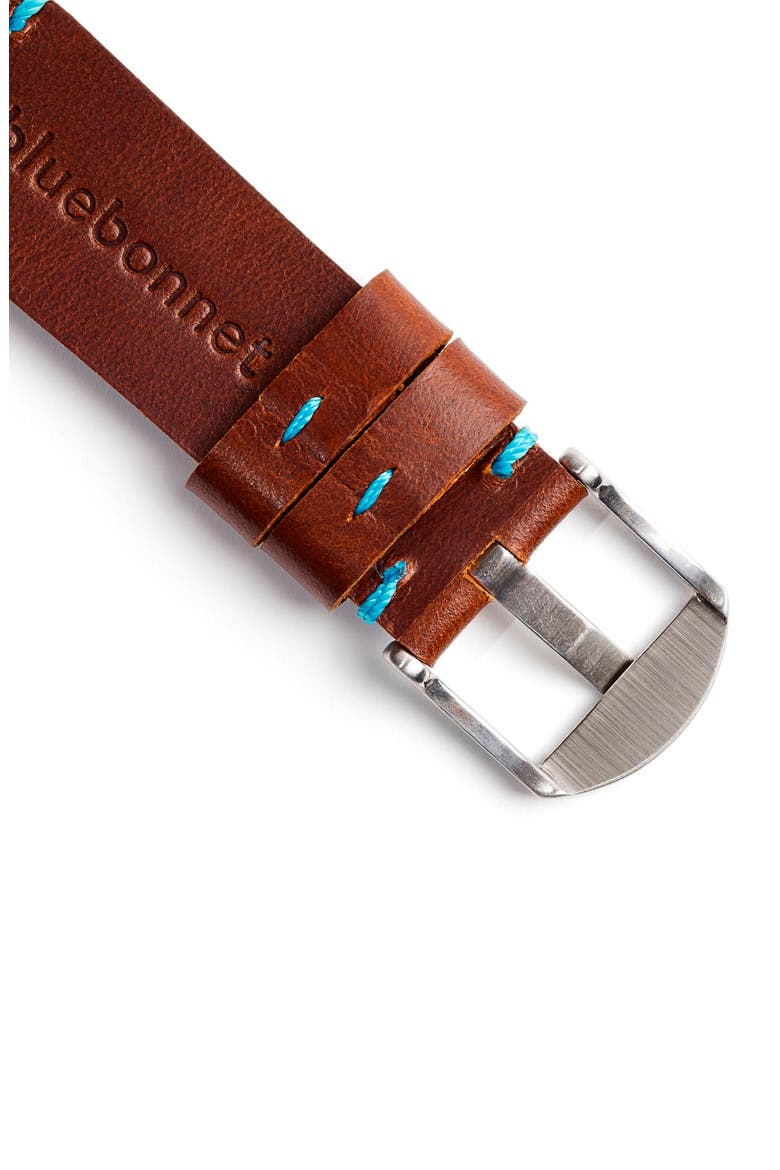 The Maverick Italian Leather Apple Watch Band, Alternate, color, BROWN