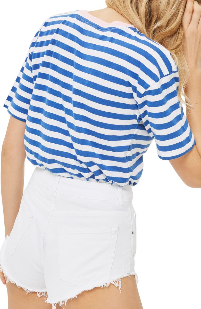 Topshop Kiri Denim Shorts, Alternate, color,