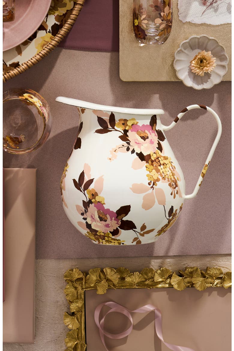 Wild Rose Pitcher, Alternate, color, WHITE