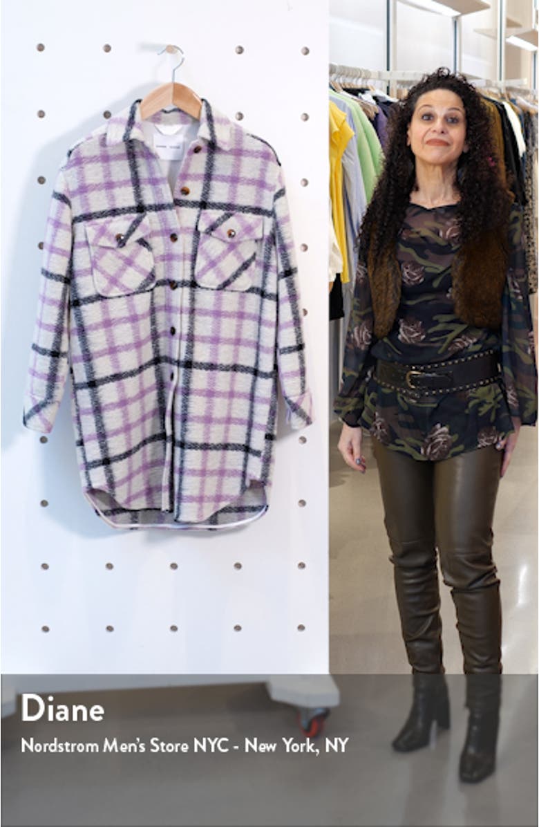 Galatea Plaid Oversize Shirt Jacket, sales video thumbnail