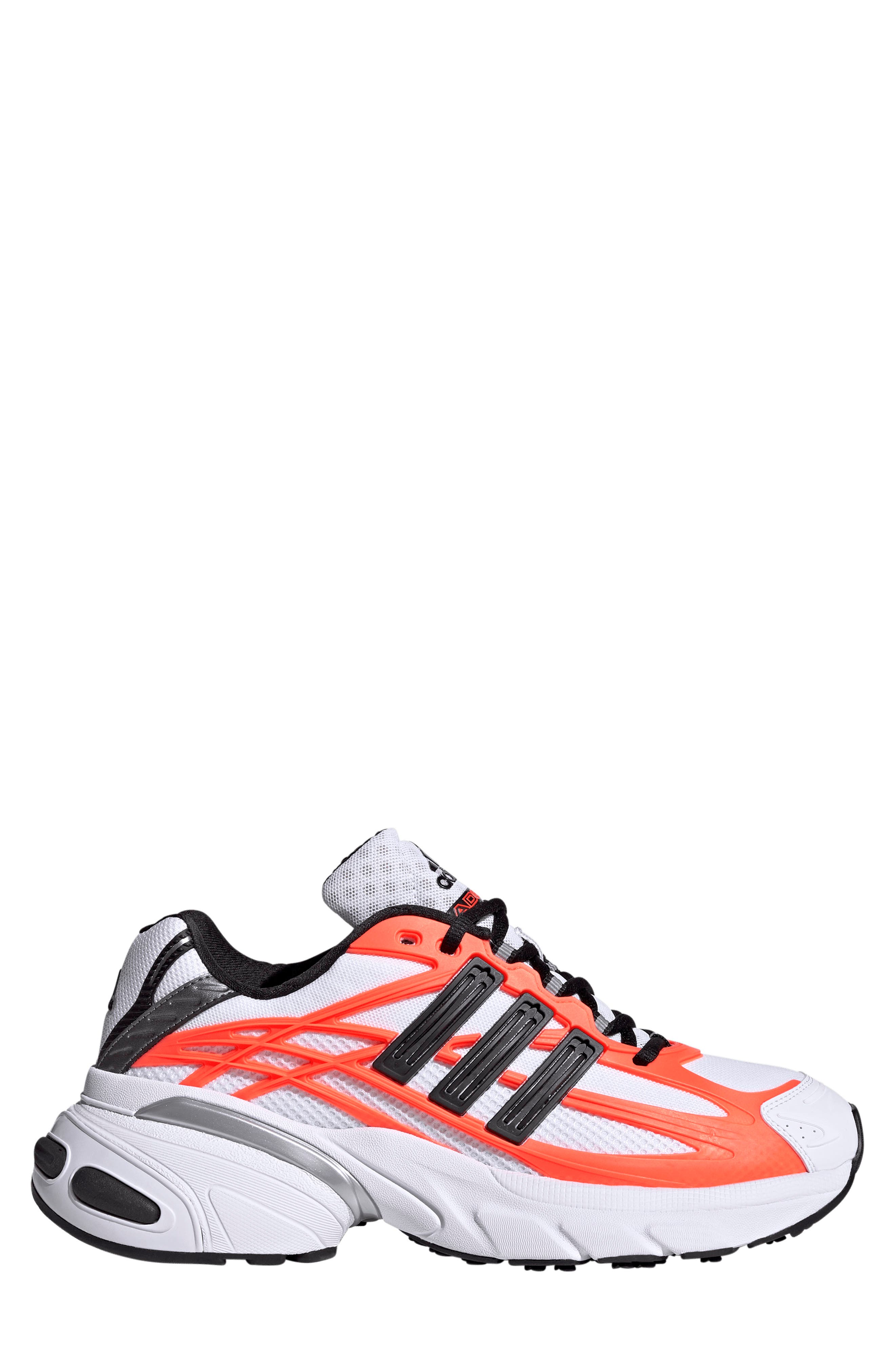 adidas Gender Inclusive Adistar Cushion XLG 2.0 Sneaker, Alternate, color, White/ Core Black/ Solar Ora
