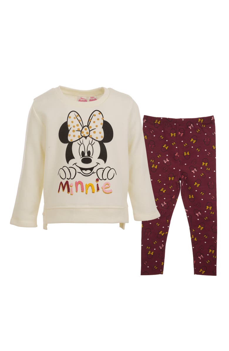 Disney Sweatshirt & Leggings Set, Main, color, White