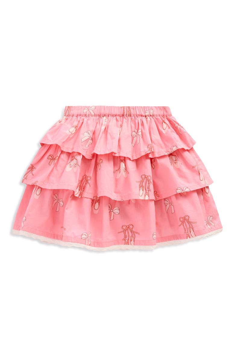 Kids' Tiered Ruffle Cotton Skirt, Alternate, color, PALE PINK BALLET SHOES