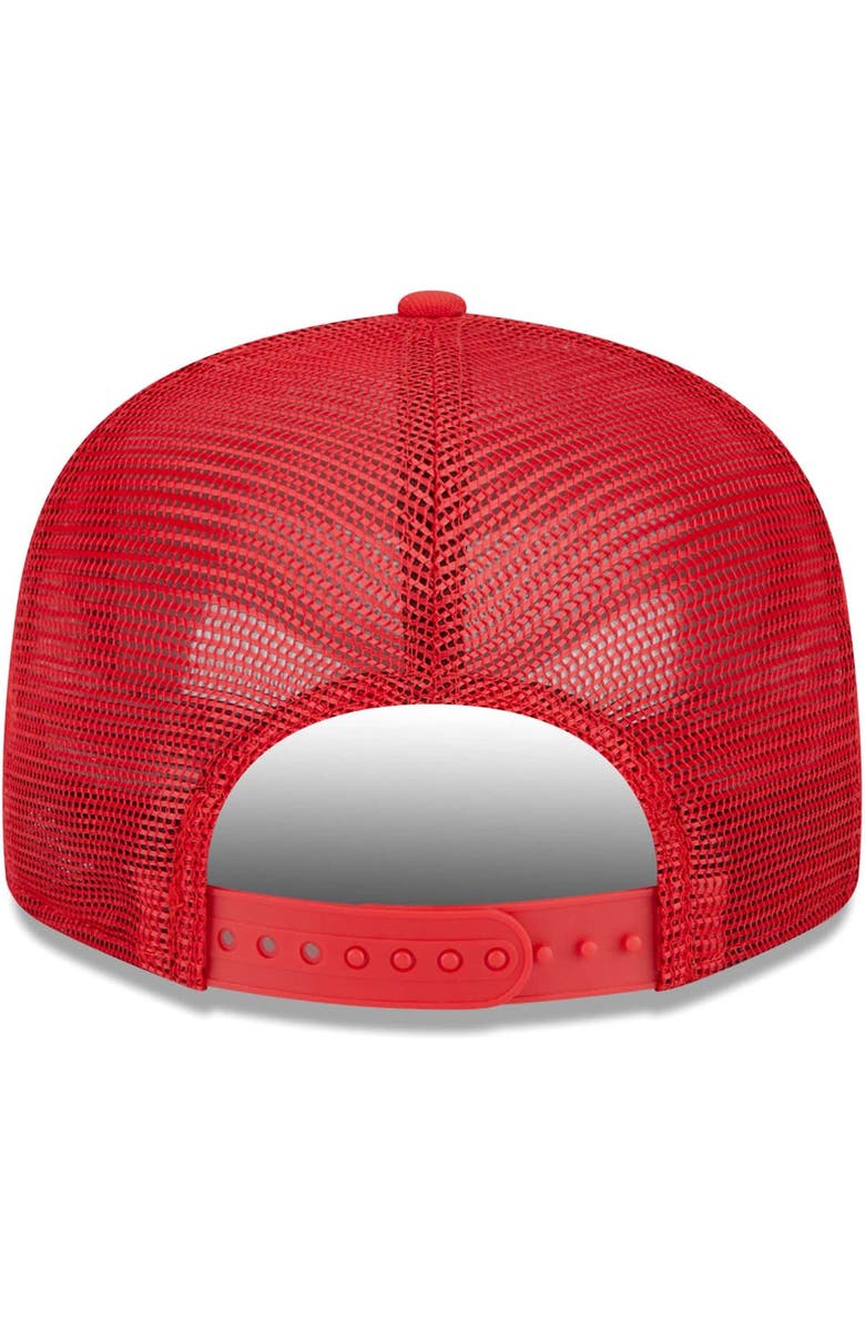 New Era Men's New Era Red Tampa Bay Buccaneers Stacked Trucker 9FIFTY Snapback Hat, Alternate, color, 