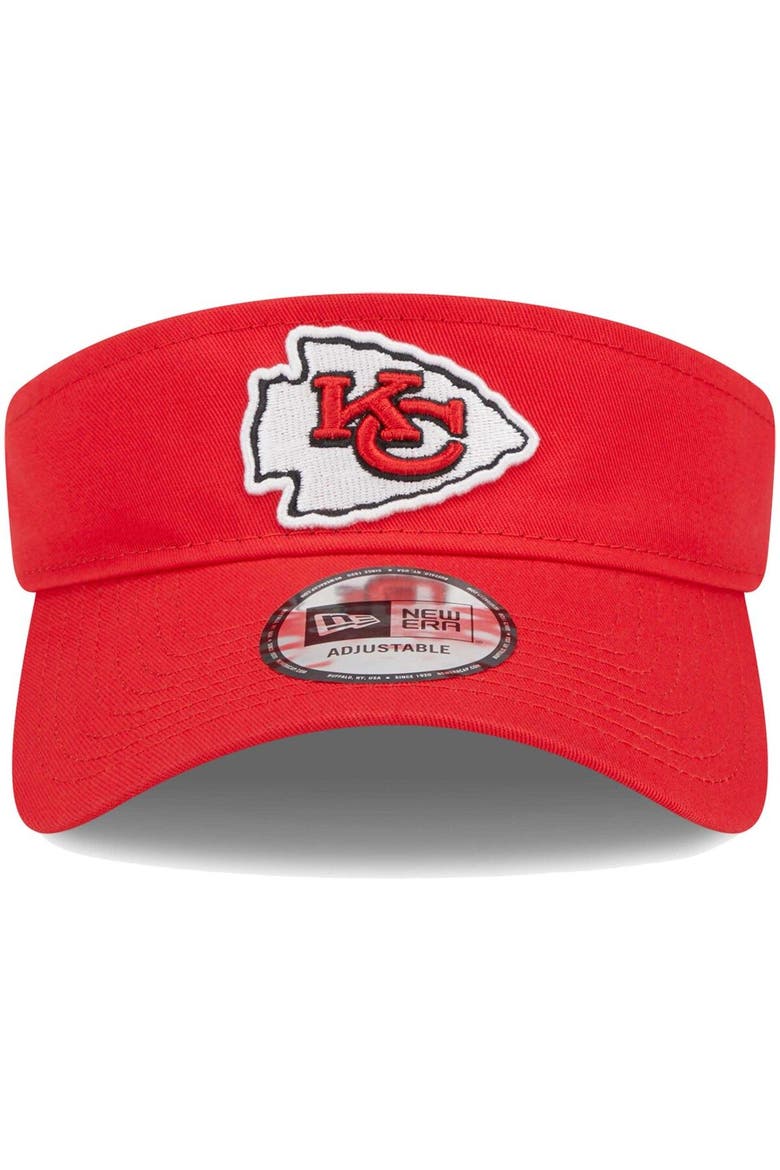 Men's New Era Red Kansas City Chiefs Main Adjustable Visor, Alternate, color, Red