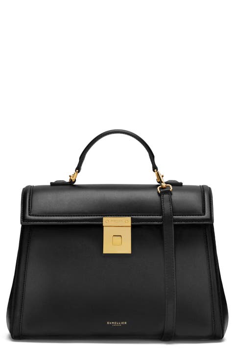 Medium Paris Leather Top Handle Bag