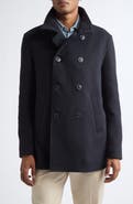 Herno Regular Fit Wool Blend Peacoat
