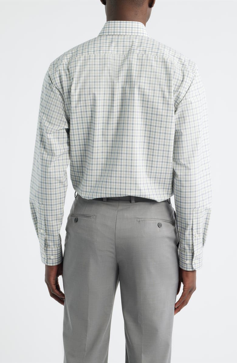 Nordstrom Traditional Fit Check Non-Iron Cotton Dress Shirt, Alternate, color, Green Odrana Gingham