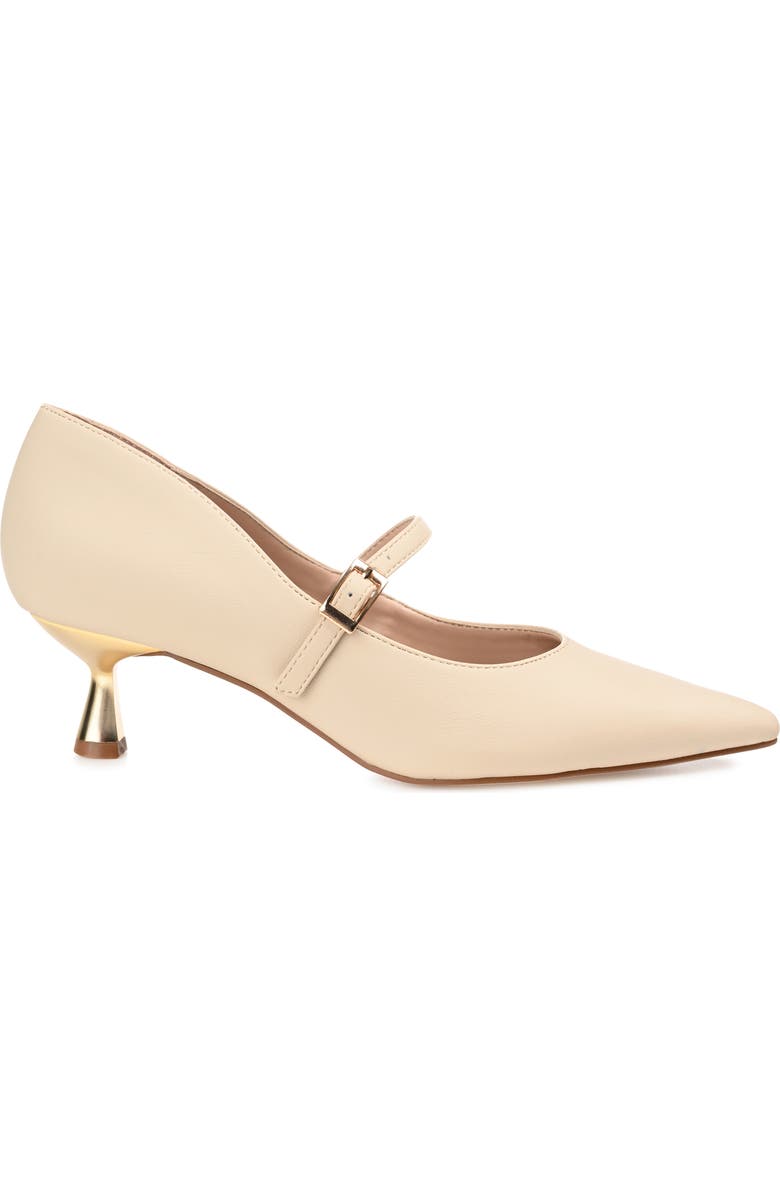 Journee Collection Manza Pointed Toe Pump - Wide Width, Alternate, color, Beige