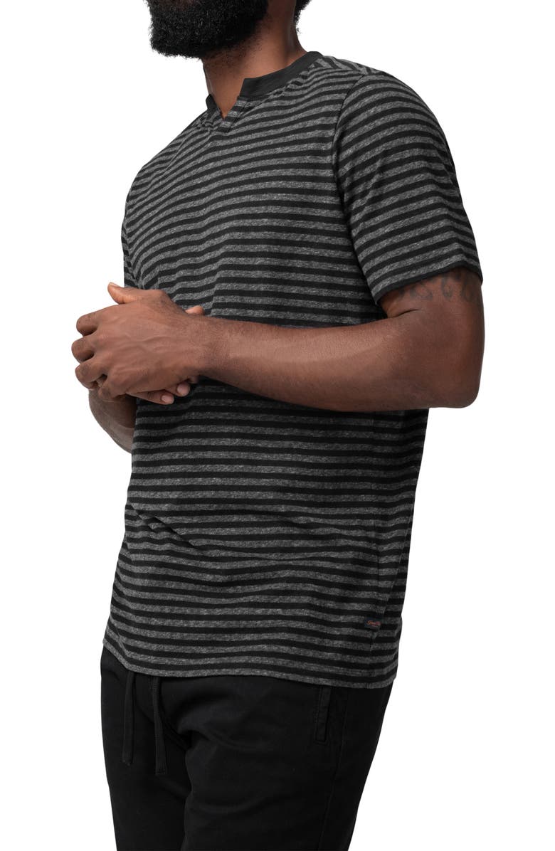 Good Man Brand Slim Fit Stripe Razor V-Notch T-Shirt, Alternate, color, 