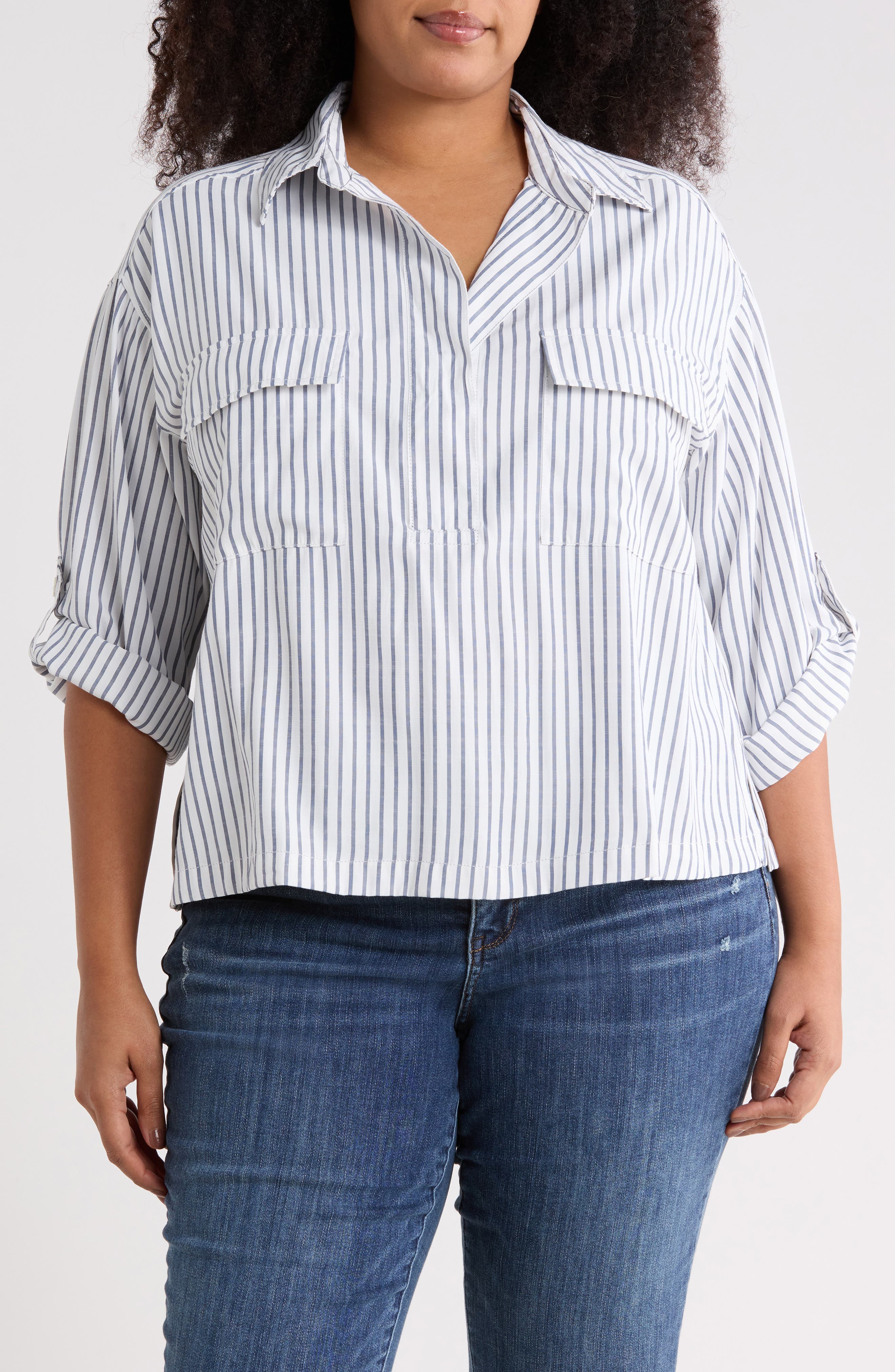 Stripe Utility Pocket Shirt - image 3