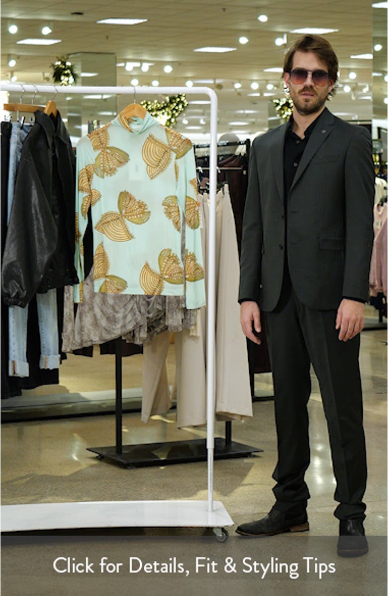 Aurelia Butterfly Print Turtleneck Top, sales video thumbnail