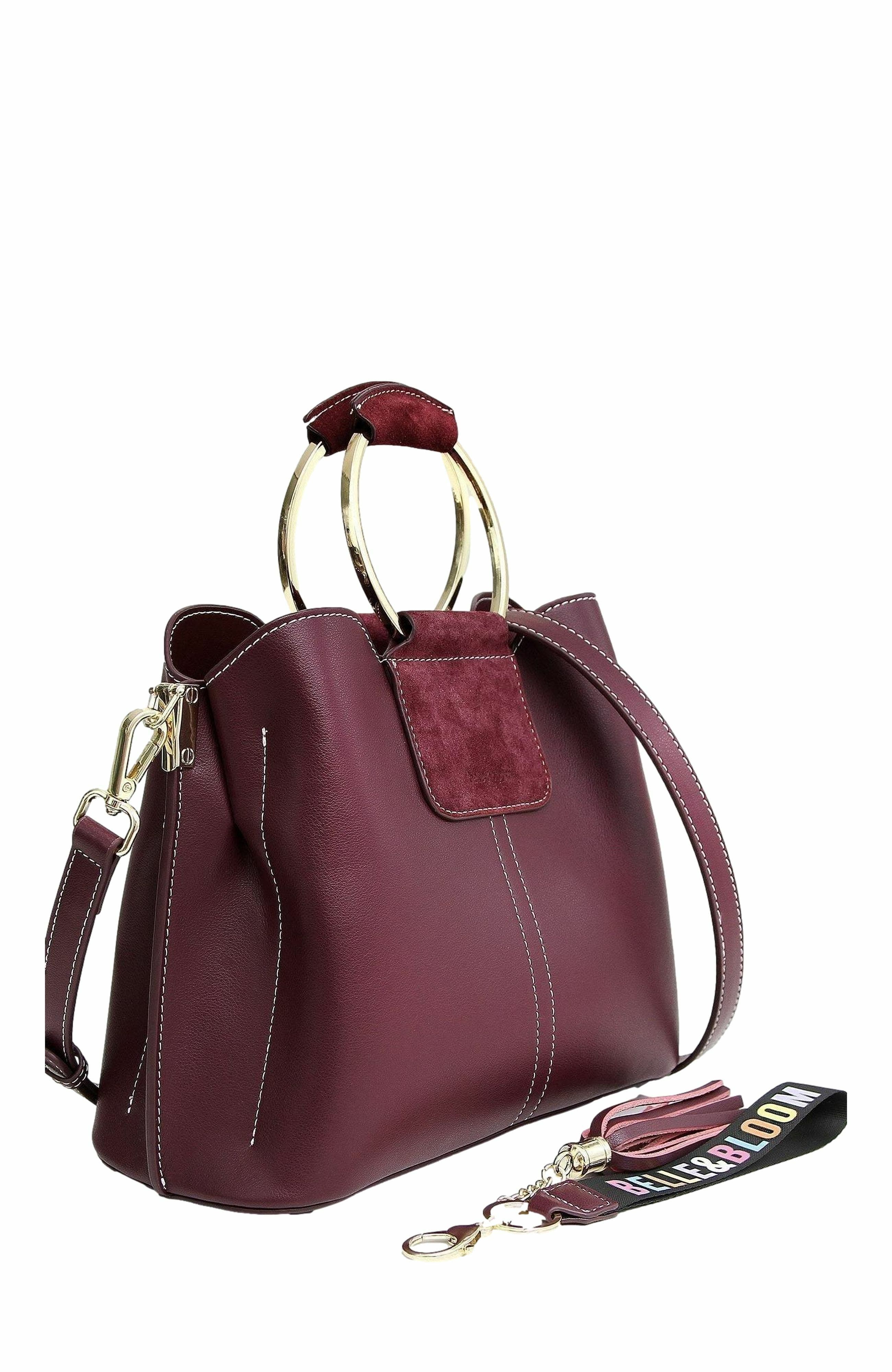 Belle & Bloom Twilight Leather Crossbody Bag, Alternate, color, Merlot