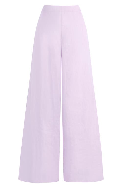 Shop Favorite Daughter Linen Wide Leg Pants In Wisteria Musk