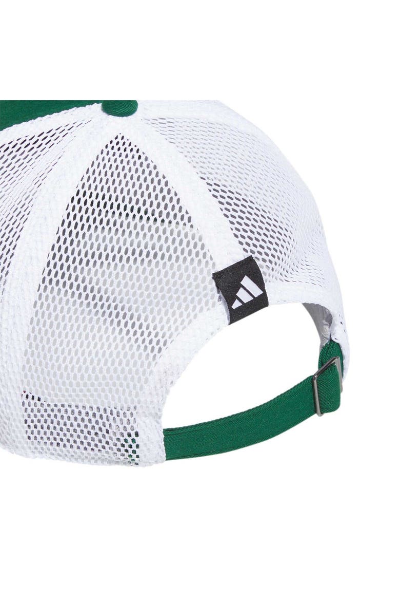 Men's adidas Green Miami Hurricanes Mascot Slouch Trucker Adjustable Hat, Alternate, color, Green