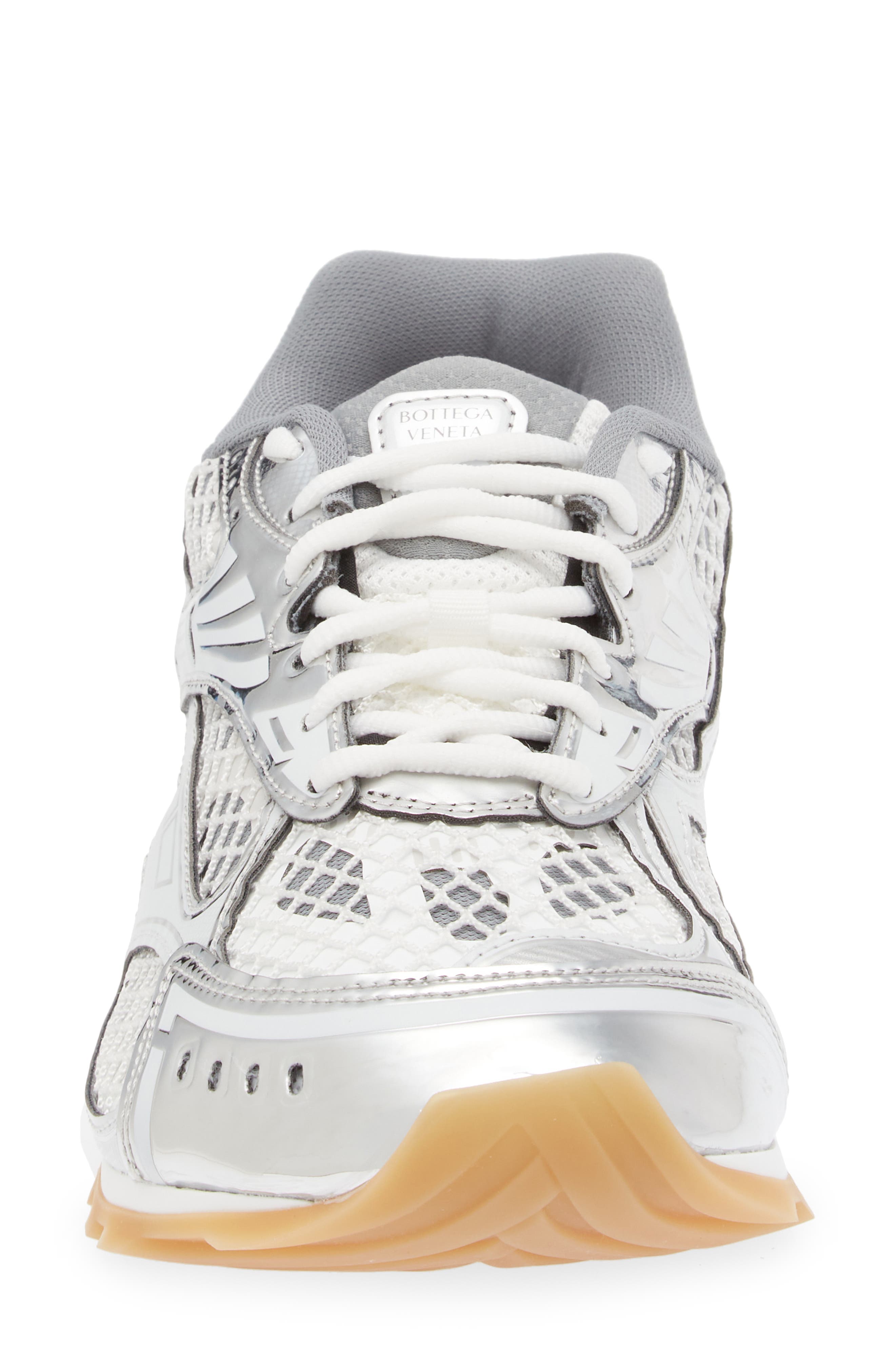 Bottega Veneta Orbit Sneaker, Alternate, color, 1425 Silver-White-Opw Rub