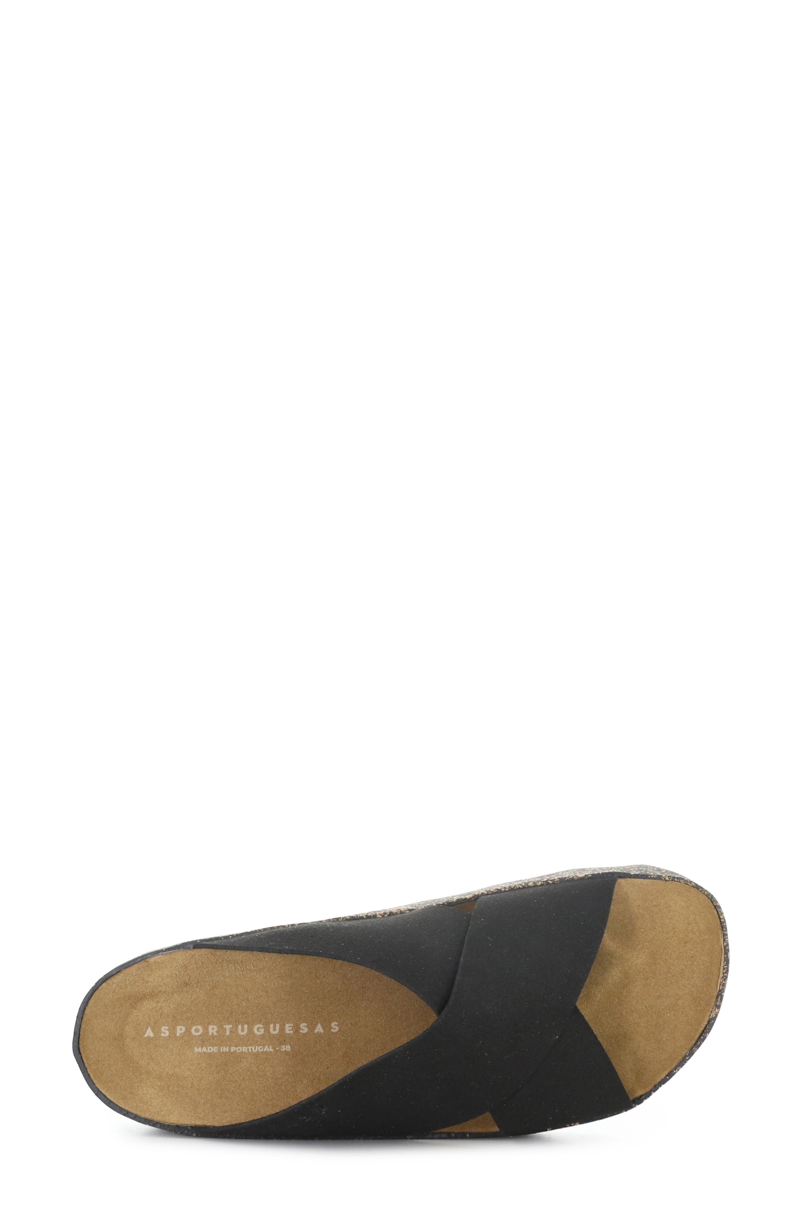 Cross Slide Sandal, Alternate, color, BLACK SUEDE