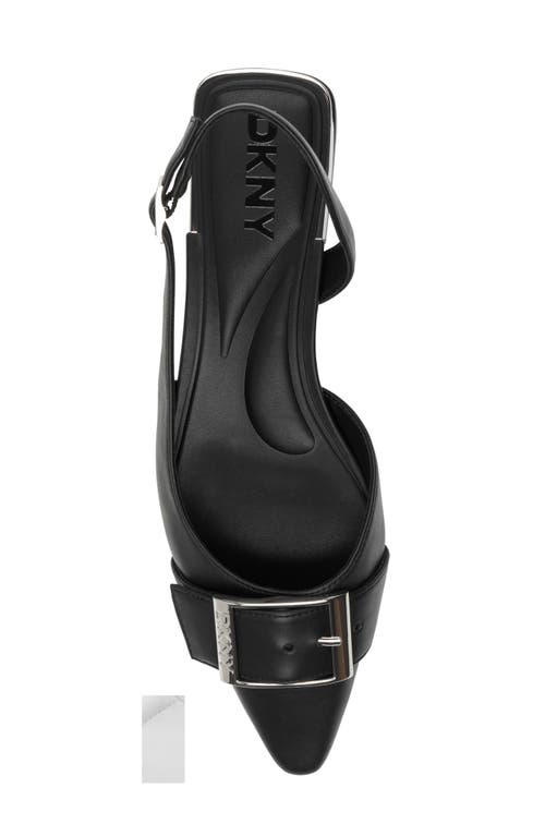 Dkny Clemma Pointed Toe Slingback Flat In Black