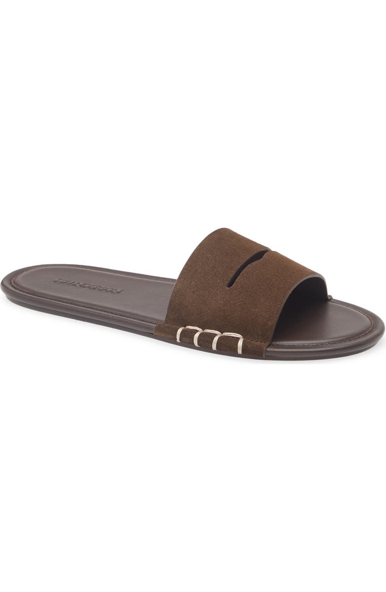 JW Anderson Loafer Slide Sandal, Main, color, Brown 600
