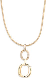 NORDSTROM RACK Open Link Cubic Zirconia Pendant Necklace