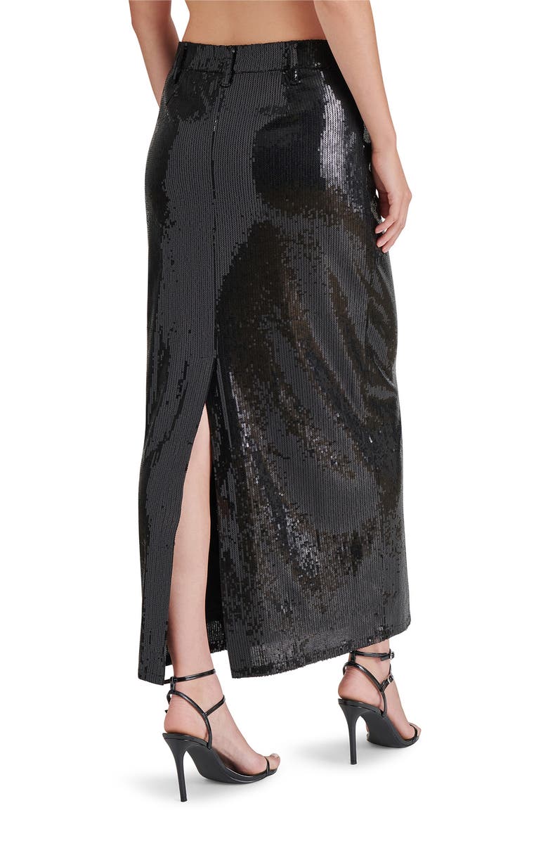 Steve Madden Reid Sequin Maxi Skirt, Alternate, color, Black