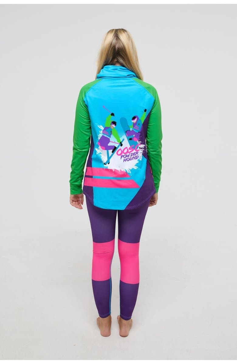OOSC High Neck Baselayer Top - Powder Hound Women's, Alternate, color, Multi-Colour