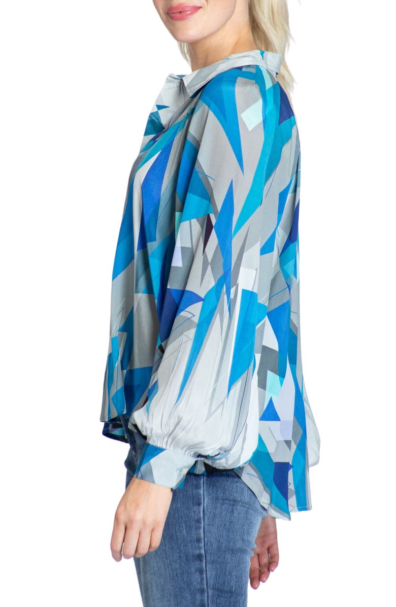 APNY Half Placket Top, Alternate, color, Blue Multi
