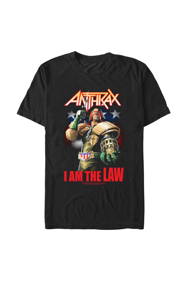 Men's Anthrax Dredd I Am The Law  Graphic T-Shirt, Main, color, Black