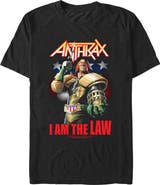 Anthrax Men's Anthrax Dredd I Am The Law  Graphic T-Shirt