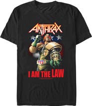 Anthrax Men's Anthrax Dredd I Am The Law  Graphic T-Shirt