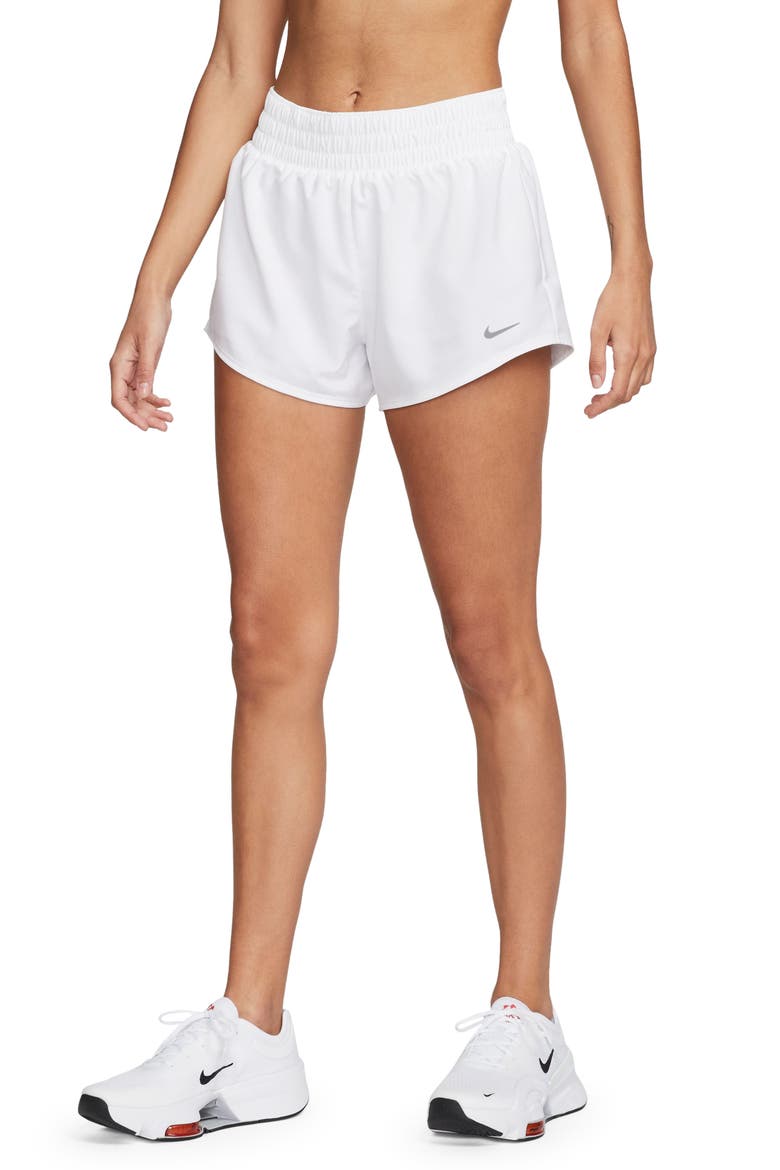 Dri-FIT Mid-Rise 3-Inch Brief-Lined Shorts, Main, color, 100 100 WHITE/REFSIL